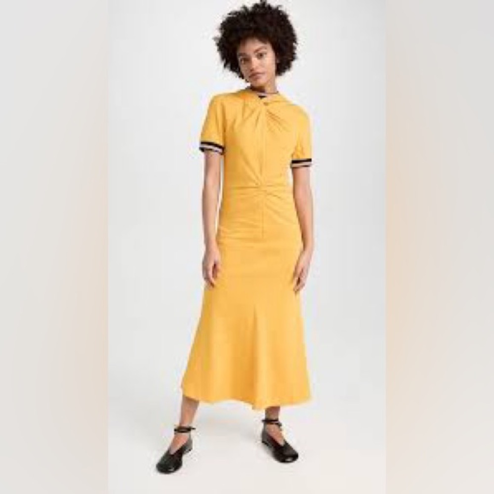 Wales Bonner Yellow Midi Dress
